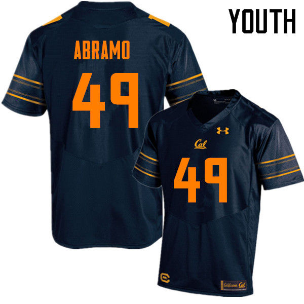 Youth #49 Matt Abramo Cal Bears (California Golden Bears College) Football Jerseys Sale-Navy